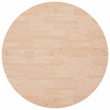 Round Table Top 90x2,5 cm Untreated Solid Wood Oak 342906