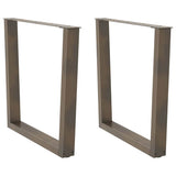 Dining Table Legs V-Shape 2 pcs Natural Steel 80x cm Steel 4012651