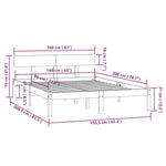 Bed Frame without Mattress White Solid Wood 160x200 cm 810158