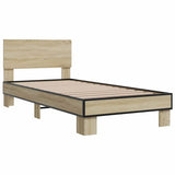 Bed Frame without Mattress Sonoma Oak 75x190 cm Small Single 845813