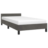 Bed Frame without Mattress Dark Grey 90x190cm Single Velvet 349903