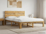Double Bed Frame with Headboard ROSTOCK White 140 x 190 cm 3405481