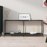 Console Table Black 180x35x75.5 cm Tempered Glass 331705