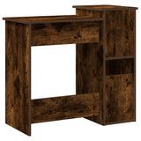 Desk with Shelves Smoked Oak 84x40x78 cm Engineered Wood 860449