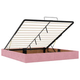 Ottoman Bed with Mattresses Pink 160x200cm Velvet 3313486