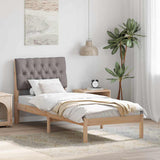 Bed Frame with Upholstered Headboard Brown 75 x 190 cm 878862