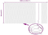 Hexagon Fence Grey 1.2 x 10 m PVC 42005498