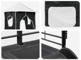 Kids'Loft Bed Frame Black 100 x 200 cm Metal 42020874