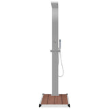 Outdoor Shower with Tray WPC Stainless Steel 3051289