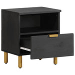 ZNTS Bedside Cabinet Black 40x33x46 cm Engineered Wood 4017654