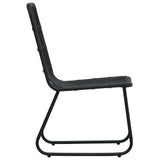 48584 Garden Chairs 2 pcs Poly Rattan Black