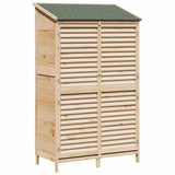 Garden Shed Natural 106 x 56 x 176.5 cm Solid Fir Wood 42033464