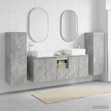 Bathroom Furniture Set 5 pcs Concrete Grey 33 x 34.5 x 100 cm 3405996