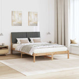 Bed Frame with Headboard Brown 135 x 190 cm Solid Pine Wood 878900