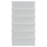 Plastic Storage Boxes 6 pcs 25 L Stackable 3189188