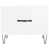Coffee Tables 2pcs High Gloss White 50x50x40 cm Engineered Wood 829385