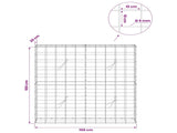Gabion with 5 mm Wire and 10x10 cm Mesh 100x20x100 cm 3465020