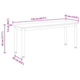 Bench Black Oak 110 x 35 x 45 cm Engineered Wood 892596