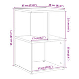 Bedside Cabinets 2 pcs Artisan Oak 35x35x55 cm Engineered Wood 856533