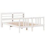 Bed Frame with Headboard without Mattress White 140x200 cm 3306711
