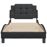 Bed Frame without Mattress "Zadar" Black 90x200 cm Faux Leather 3208156