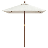 Garden Parasol with Wooden Pole Sand 198x198x231 cm 363183