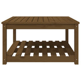 Garden Table Honey Brown 82.5x82.5x45 cm Solid Wood Pine 824144