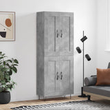 Highboard Concrete Grey 69.5x34x180 cm Engineered Wood 3199717