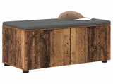 Hall Bench Old Wood 80 x 38 x 46 cm Engineered Wood and Fabric 891486