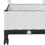Garden Planter with Trellis&Wheels White 120 x 40 x 131.5 cm PP 3423055