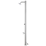 ZNTS Garden Shower with Grey Base 220 cm Stainless Steel 3070783
