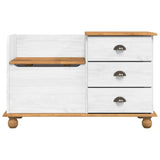 Entryway Storage Bench with Drawer ASKIM White 100 x 39 x 62 cm 4105441