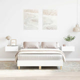 Bed Frame No Mattress White 140x190 cm Engineered Wood 861057