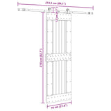 Sliding Door with Hardware Set 70x210 cm Solid Wood Pine 3332718
