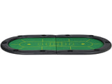 Foldable Poker Mat, 10-Player Table Top with Cup Holder, Carry Bag - Green T3398P377381