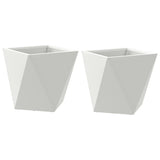 Planter 2 pcs White 30 x 30 x 30 cm Steel 883811