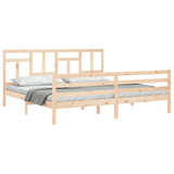 Bed Frame without Mattress 200x200 cm Solid Wood 3194981