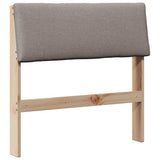 Upholstered Headboard Taupe 80 cm Solid Pine Wood 879147