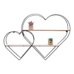 Double Heart Wall Shelf 83cm S-SY0028