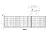 Gabion with 3.5 mm Wire and 5x5 cm Mesh 150x30x50 cm 3462213