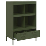 Highboard Olive Green 68x39x101.5 cm Steel 843106