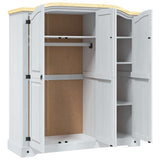 Wardrobe Mexican Pine Corona Range 3 Doors White 282622