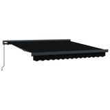 Retractable Awning Black 350 x 250 cm Fabric and Metal 3330335