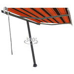 ZNTS Freestanding Manual Retractable Awning 350x250 cm Orange/Brown 3069720
