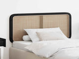 Headboard with Headboard Black 100 x 55 x 3 cm Rattan 42011568