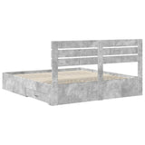 Bed Frame with Drawer with Headboard Manual Engineered Wood 3411617