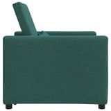 Pull out Sofa Bed Single Dark green 90 x 165 x 87 cm Fabric 42002689