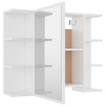 ZNTS 3 Piece Bathroom Furniture Set White Engineered Wood 3056952
