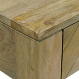 Console Table Natural Grey 110 x 30 x 80 cm Solid Mango Wood 42003316