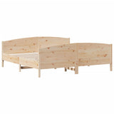 Bed Frame without Mattress 200x200 cm Solid Wood Pine 3216161
